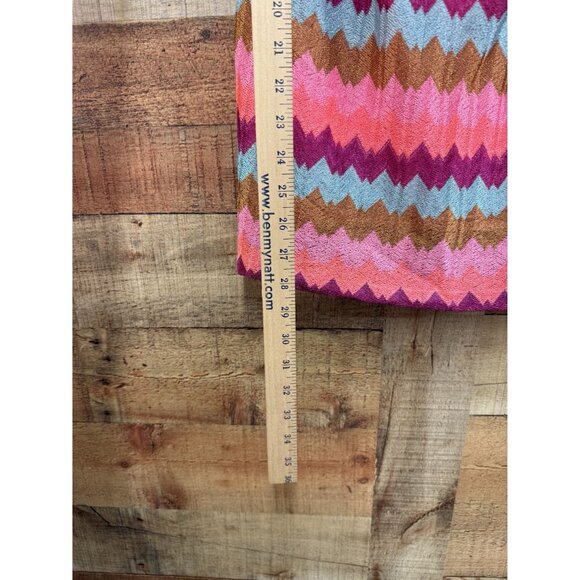 Love Reign Strapless Dress Vibrant Chevron Size Large - Picture 2 of 7